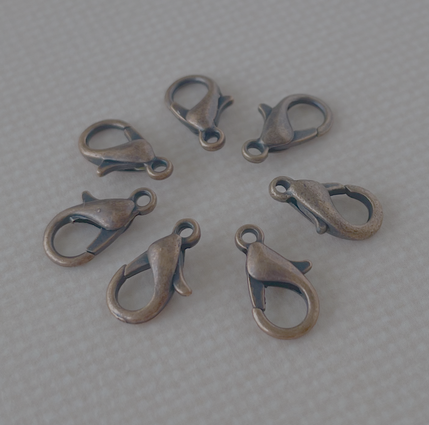 Antique Copper Colour 12mm Lobster Claw Clasps - Pack of 50
