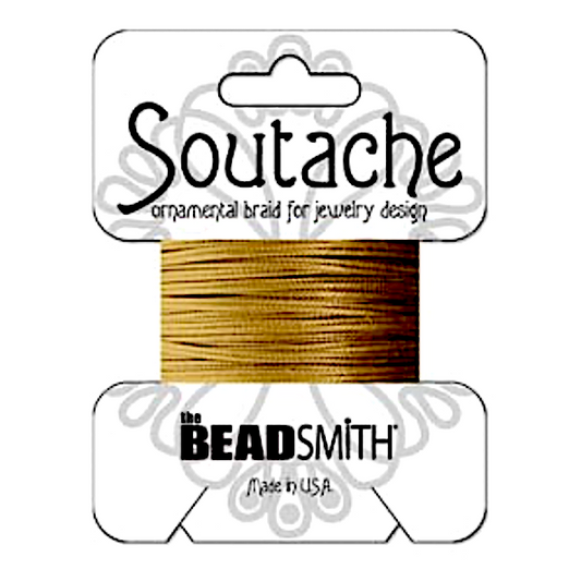 Antique Gold 3mm Rayon Soutache Cord 3 yards