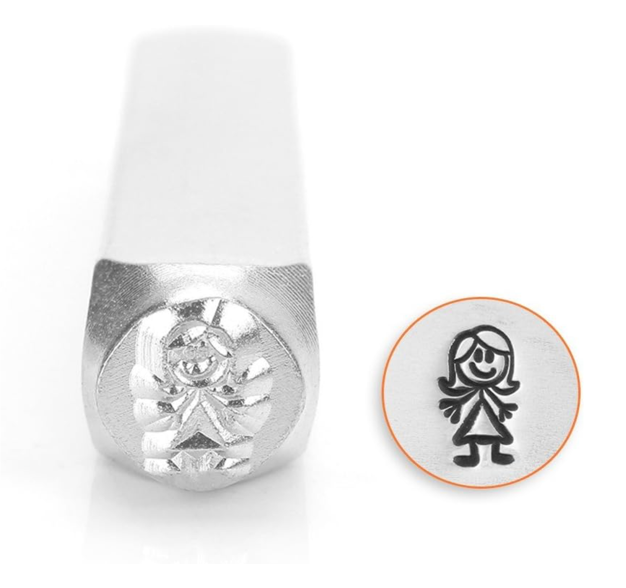 Auntie Stick Figure 7mm Design Stamp for Metal Stamping by ImpressArt