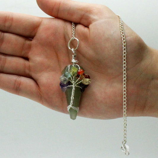 Aventurine Magic Seven Chakra Pendulum - One Piece