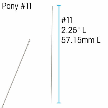 Pony Beading Needles Hand Sewing Needles Size 11 - Pack of 25 Needles