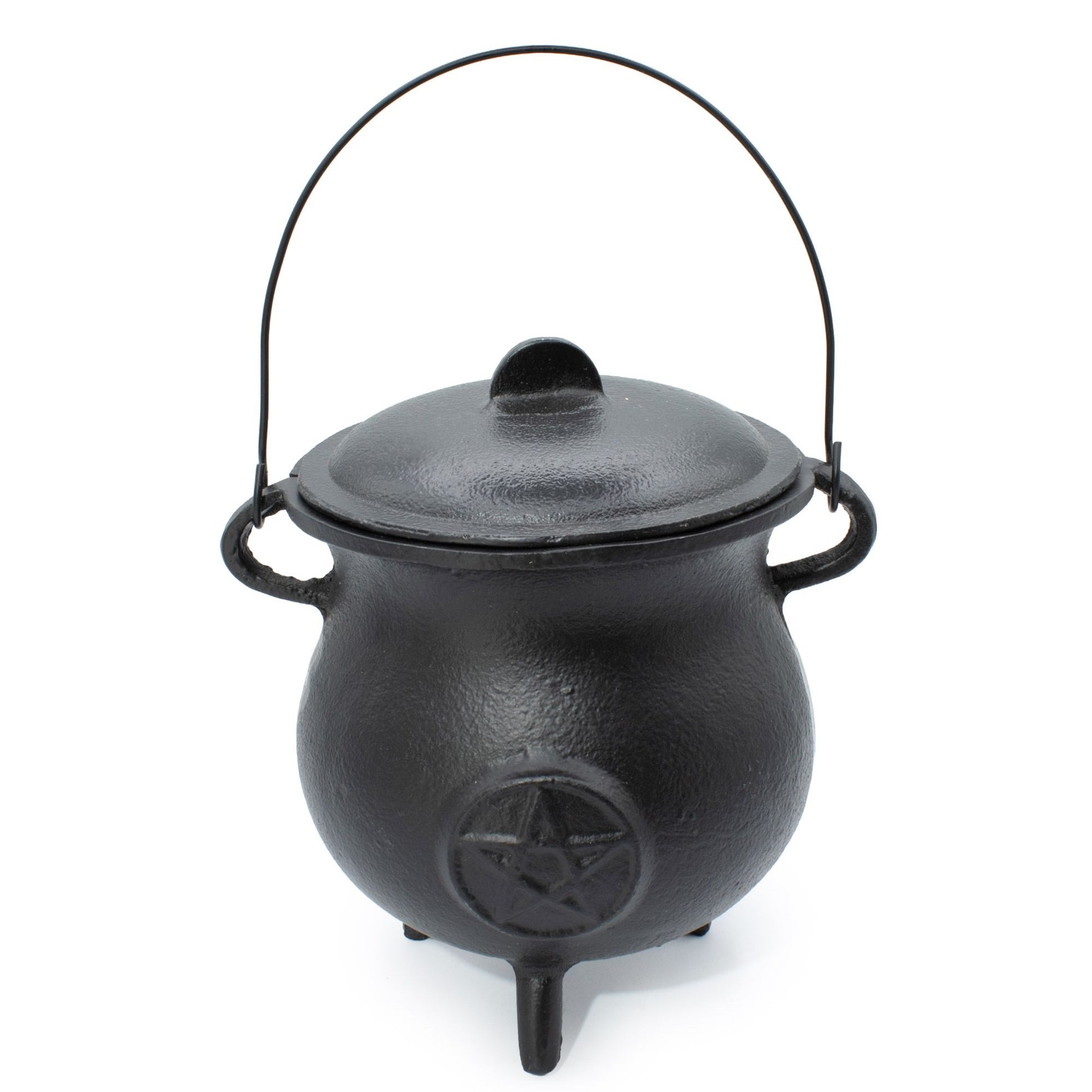 Big Cast Iron Cauldron with Pentagon 23x18cm