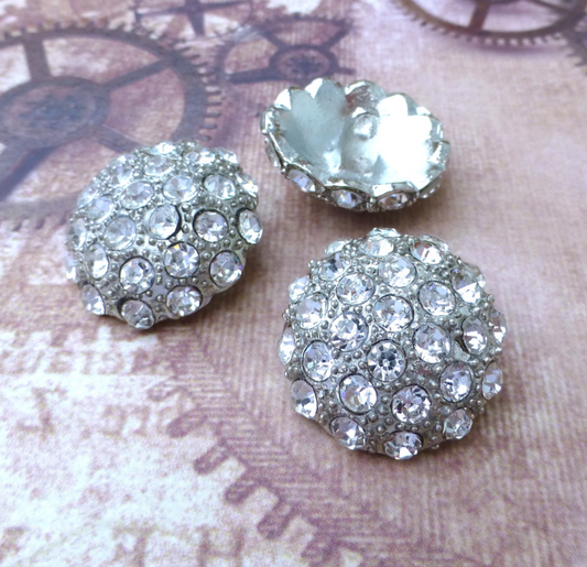 Big Rhinestone Shank Wedding Button - Pack of 2