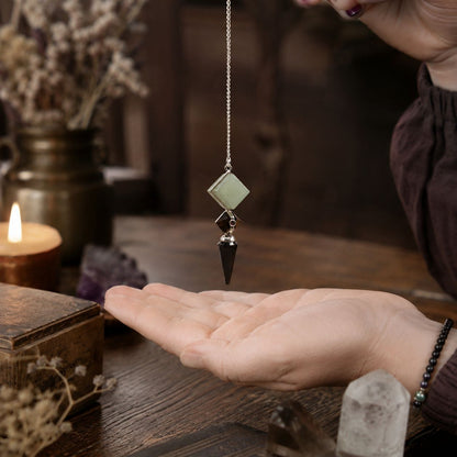 Black Agate, Green Aventurine, Tiger Eye Builder of Realms Pendulum