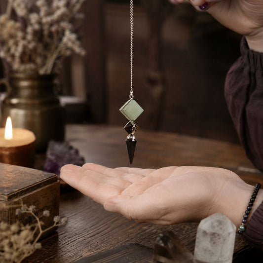 Black Agate, Green Aventurine, Tiger Eye Builder of Realms Pendulum