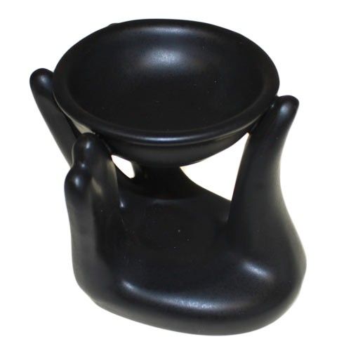 Black Helping Hand Oil Burner