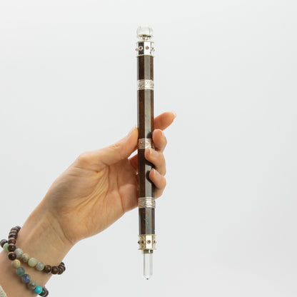 Bloodroot Sovereign Wand - Fancy Jasper Magic- Crystal Ball top