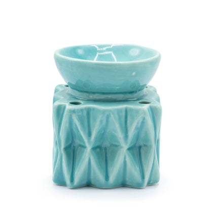 Blue Geometric Oil Burner