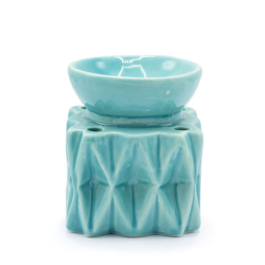 Blue Geometric Oil Burner