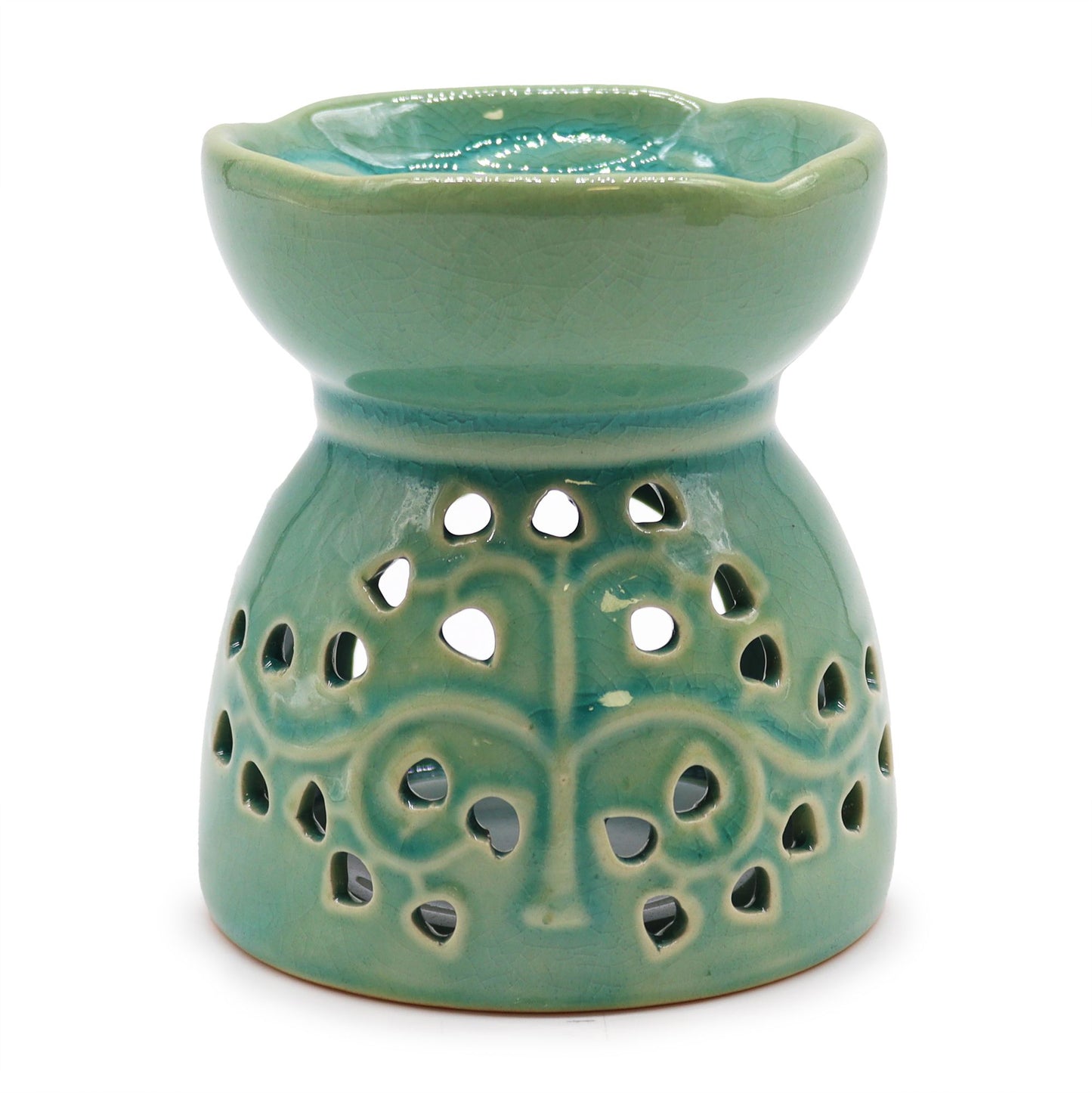 Blue Green Tree of Life Oil Burner