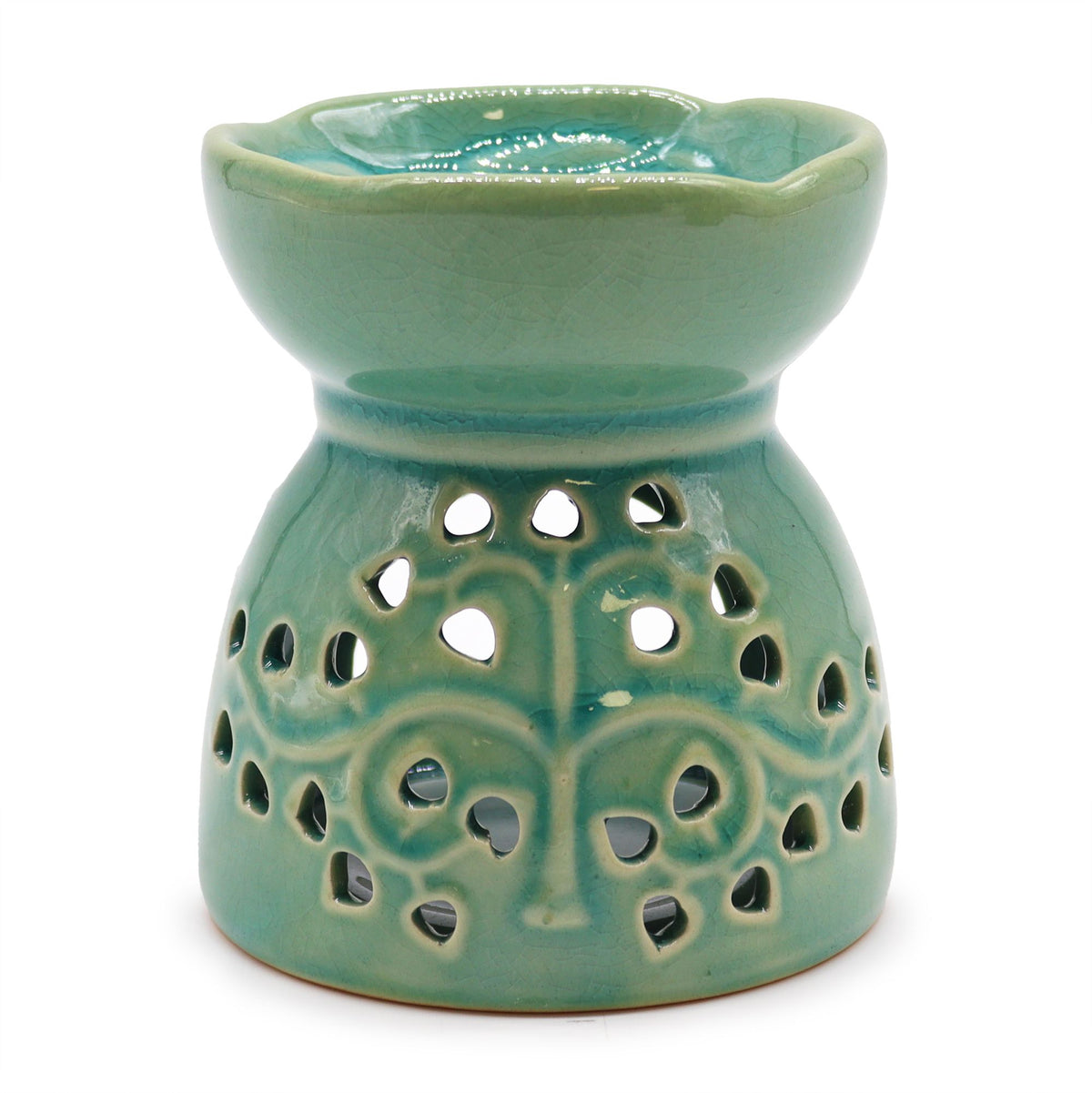 Blue Green Tree of Life Oil Burner