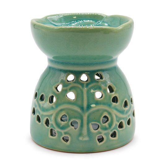 Blue Green Tree of Life Oil Burner