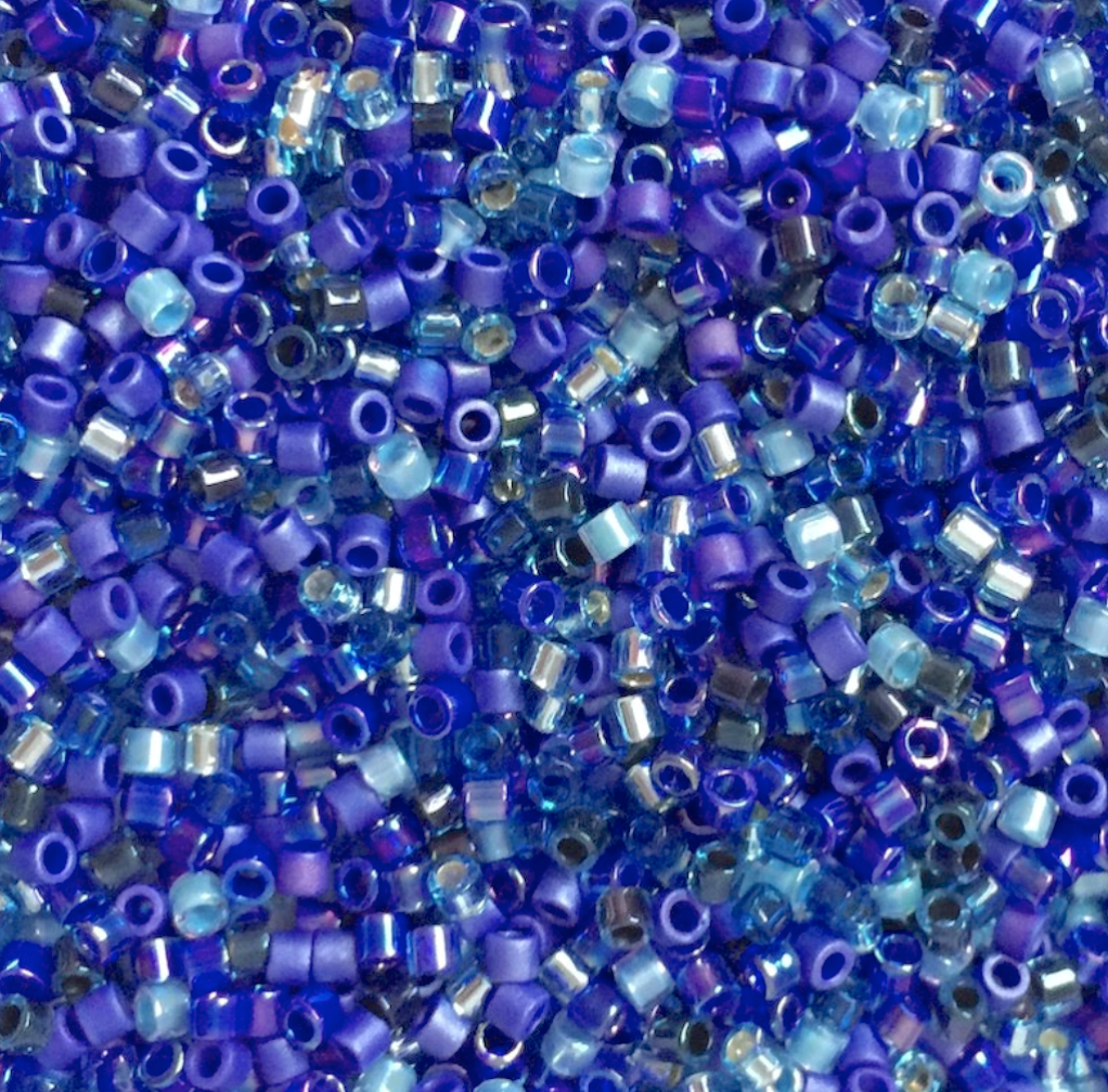 Blue Tones Mix DBM-MIX02 Miyuki Delica 10/0 Japanese Cylinder Beads 10 grams