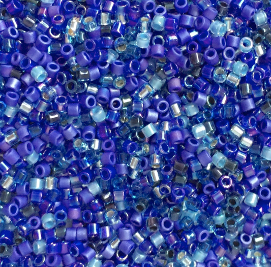 Blue Tones Mix DBM-MIX02 Miyuki Delica 10/0 Japanese Cylinder Beads 10 grams