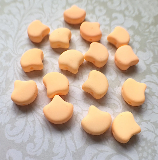 Bondeli Matt Orange Ginko Duo Beads by Matubo - 10 grams