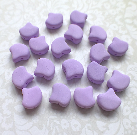 Bondeli Matte Purple Ginko Duo Beads by Matubo - 10 grams