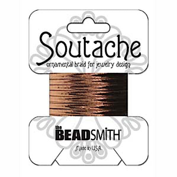Bronze Metallic 3mm Rayon Soutache Cord 3 yards