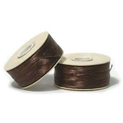 Brown Nymo Beading Thread Size B - One Bobbin