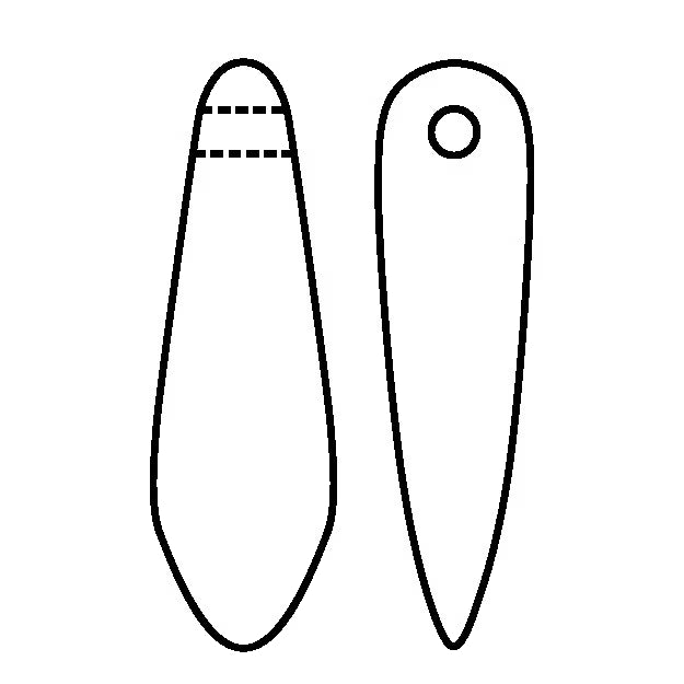 Picasso One Hole Dagger Beads - Pack of 20 Beads