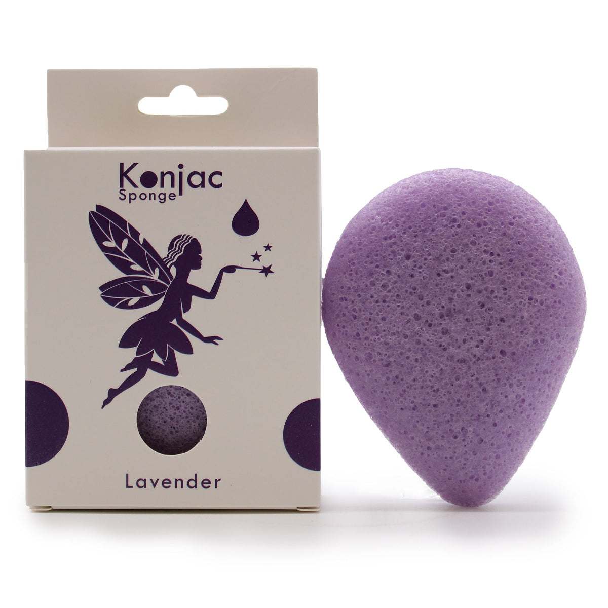 Calming Lavender Teardrop Konjac Sponge
