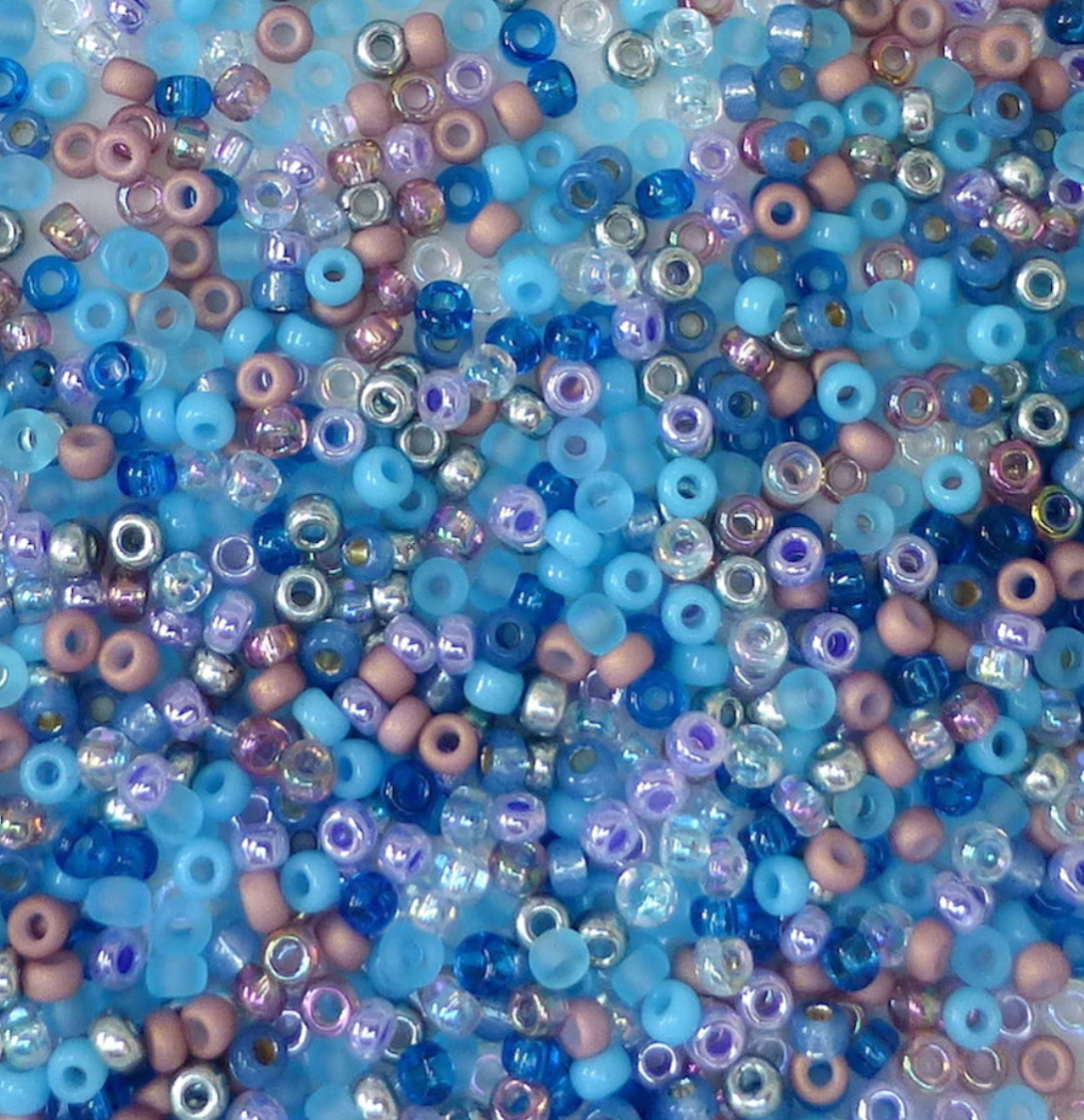 Caribbean Blue Mix 11-MIX11 Miyuki 11/0 Round Japanese Seed Beads 20 grams