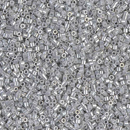 Ceylon Grey DBS0252 Miyuki Delica 15/0 Japanese Cylinder Beads 7 grams
