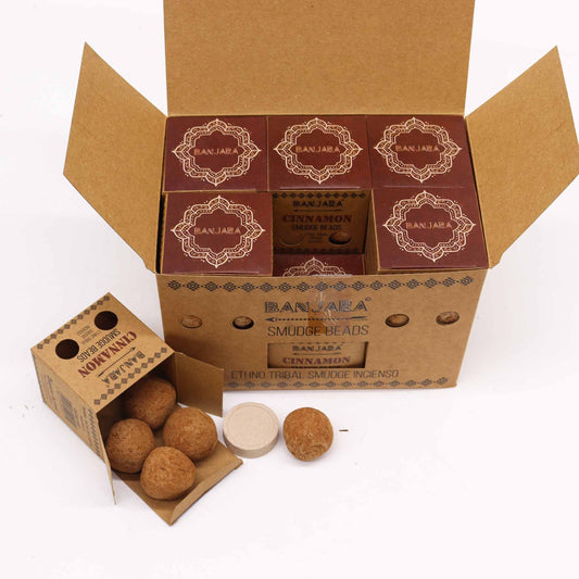 Cinnamon Banjara Smudge Beads and Bead Holder