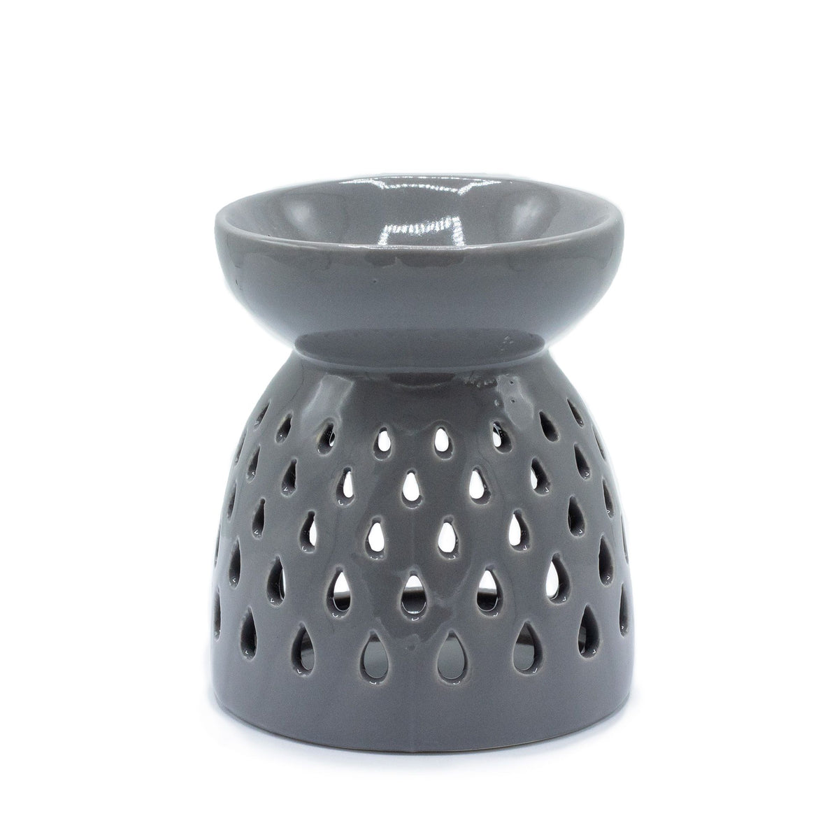 Classic Oil Burner GreyTeardrops Cutout