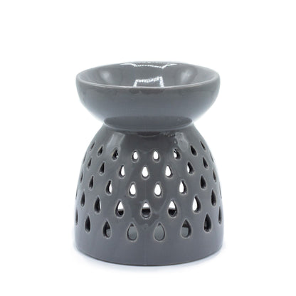Classic Oil Burner GreyTeardrops Cutout