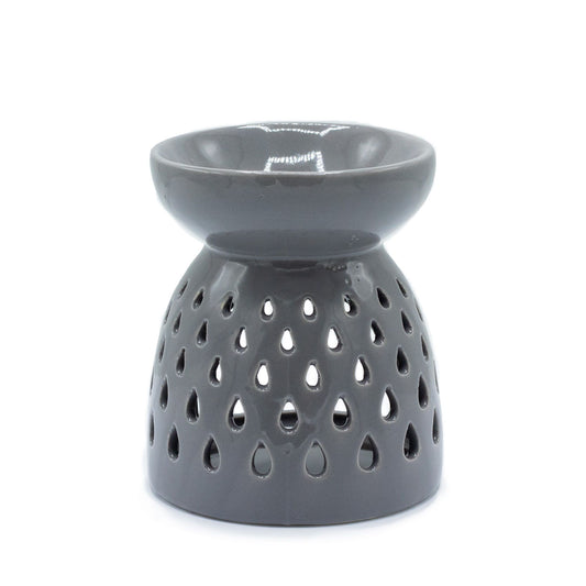 Classic Oil Burner GreyTeardrops Cutout
