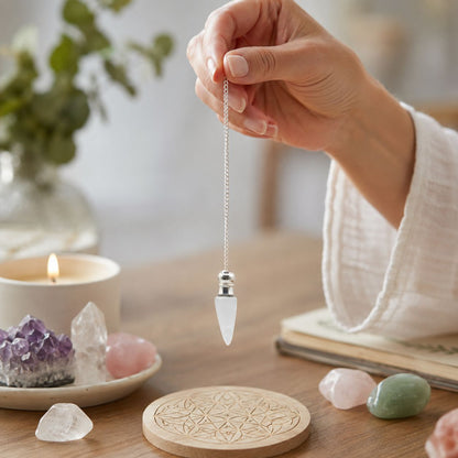 Clear Quartz Secret Cavity Discovery of Truth Pendulum 