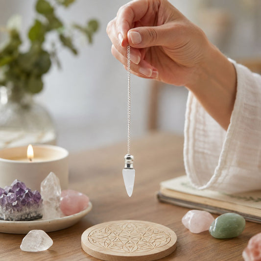 Clear Quartz Secret Cavity Discovery of Truth Pendulum 