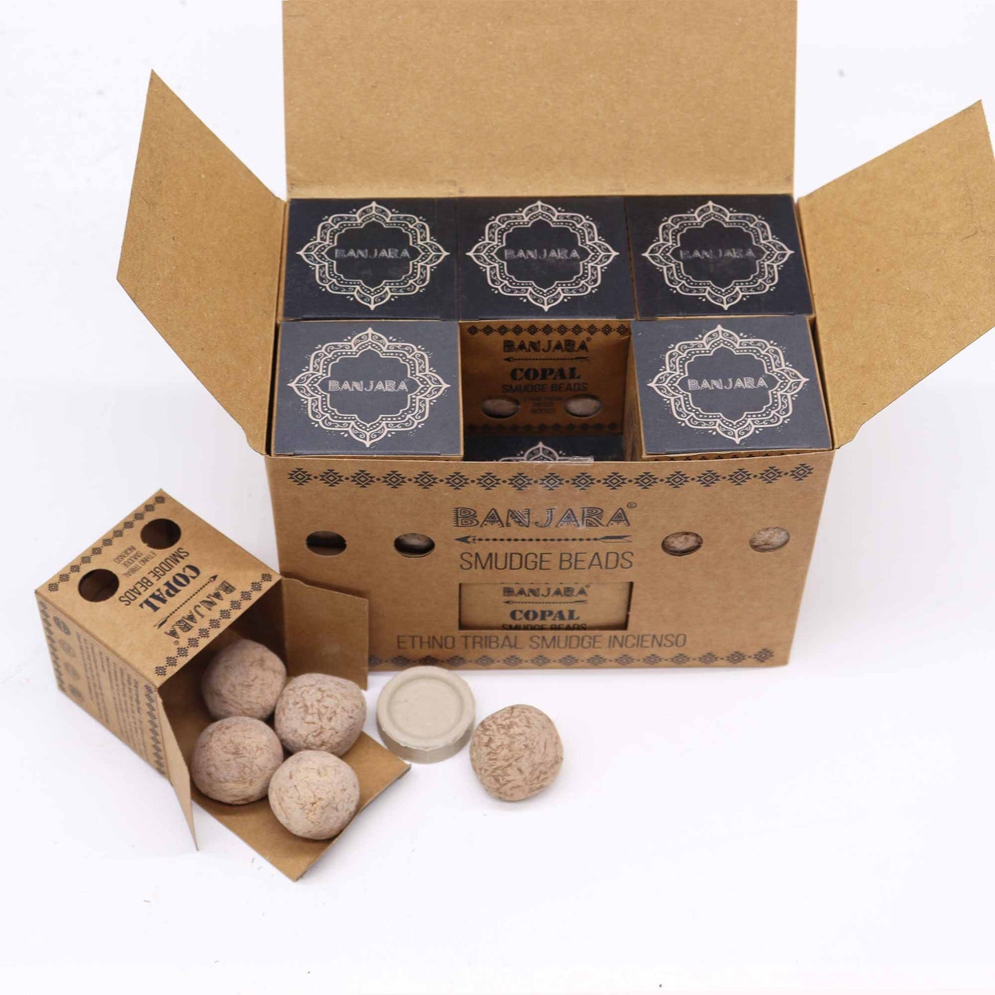 Copal Banjara Smudge Beads and Bead Holder