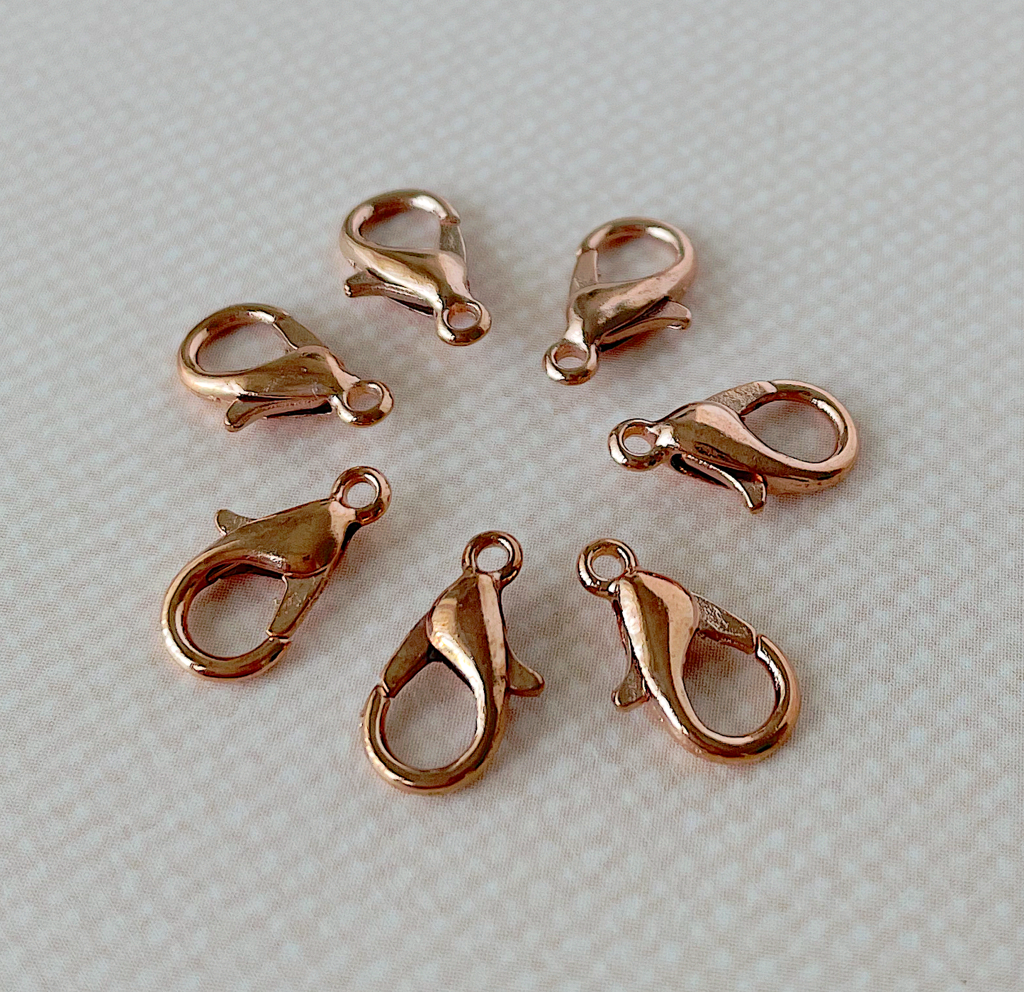 Copper Colour 12mm Lobster Claw Clasps - Pack of 50