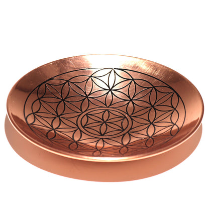 Copper Offering Smudge Plate - Flower of Life