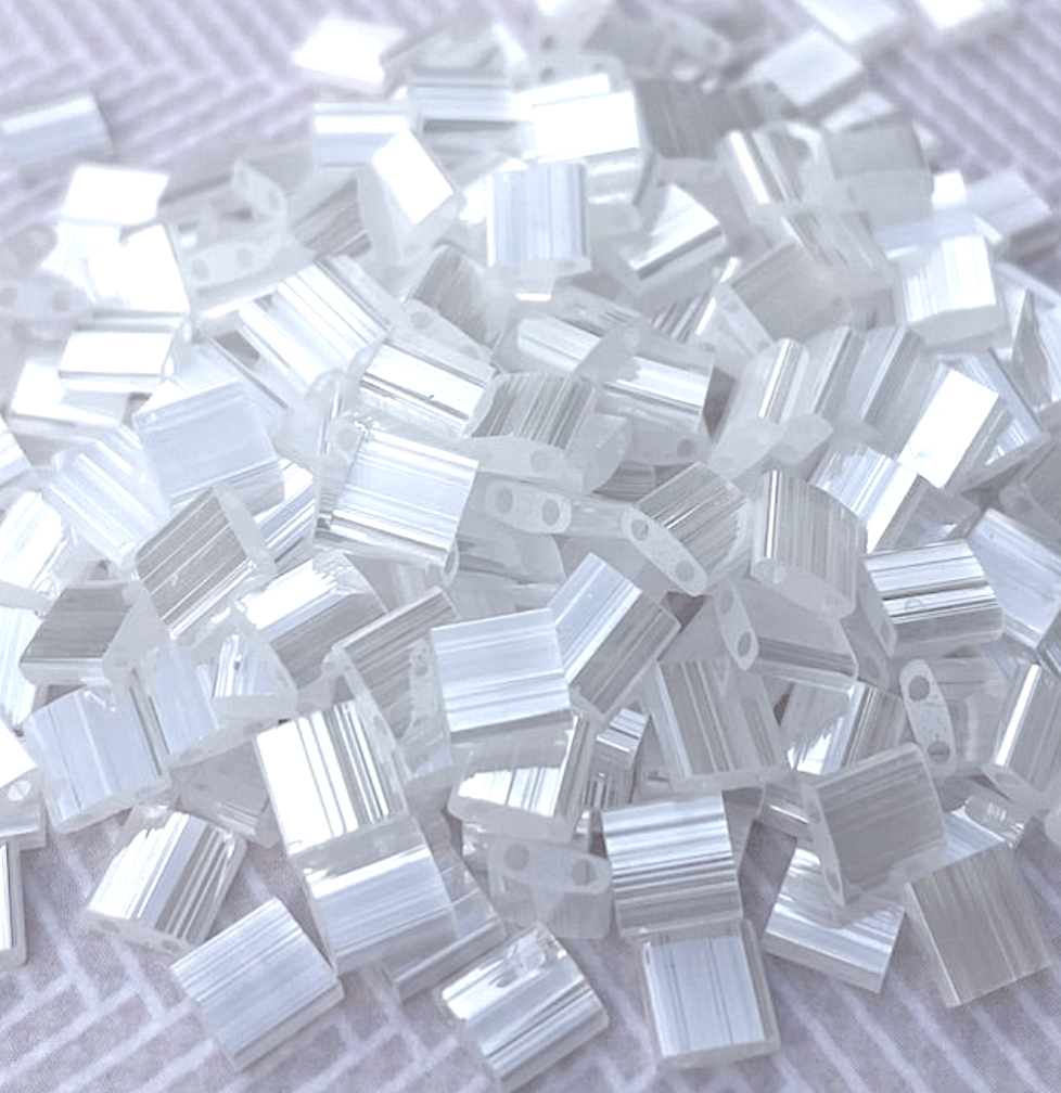 Crystal Silk Satin Miyuki Tila Beads 8 grams