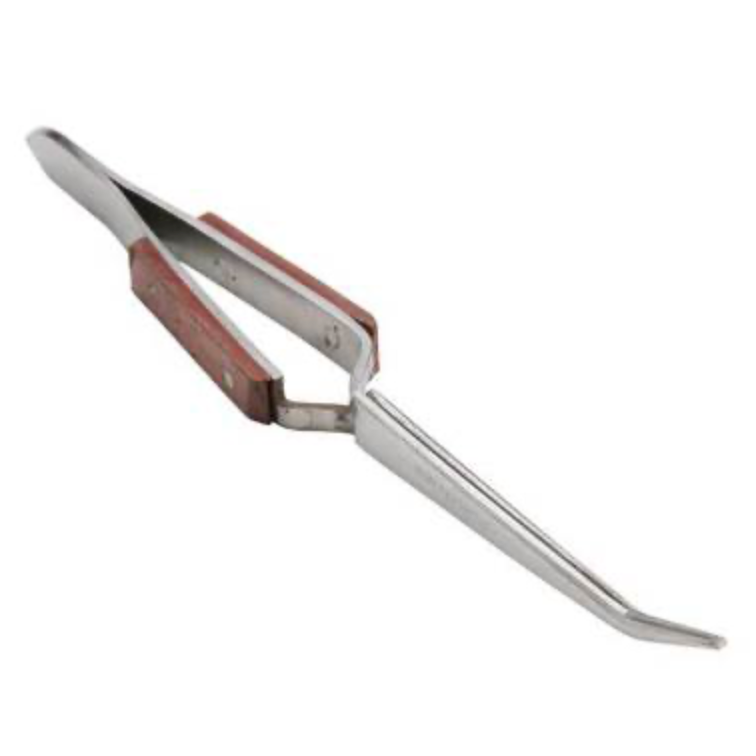 Curved Self Locking Fibre Grip Tweezers