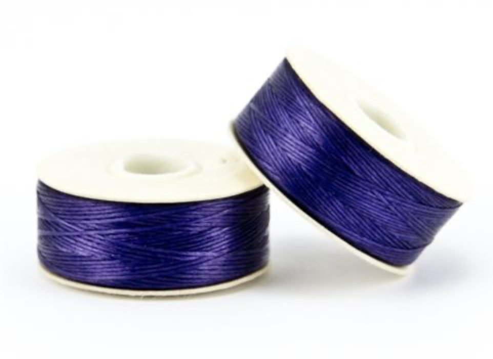Dark Purple Nymo Beading Thread Size B - One Bobbin