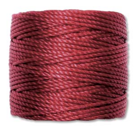 Dark Red S-LON 0.9 mm Macrame Cord Tex 400