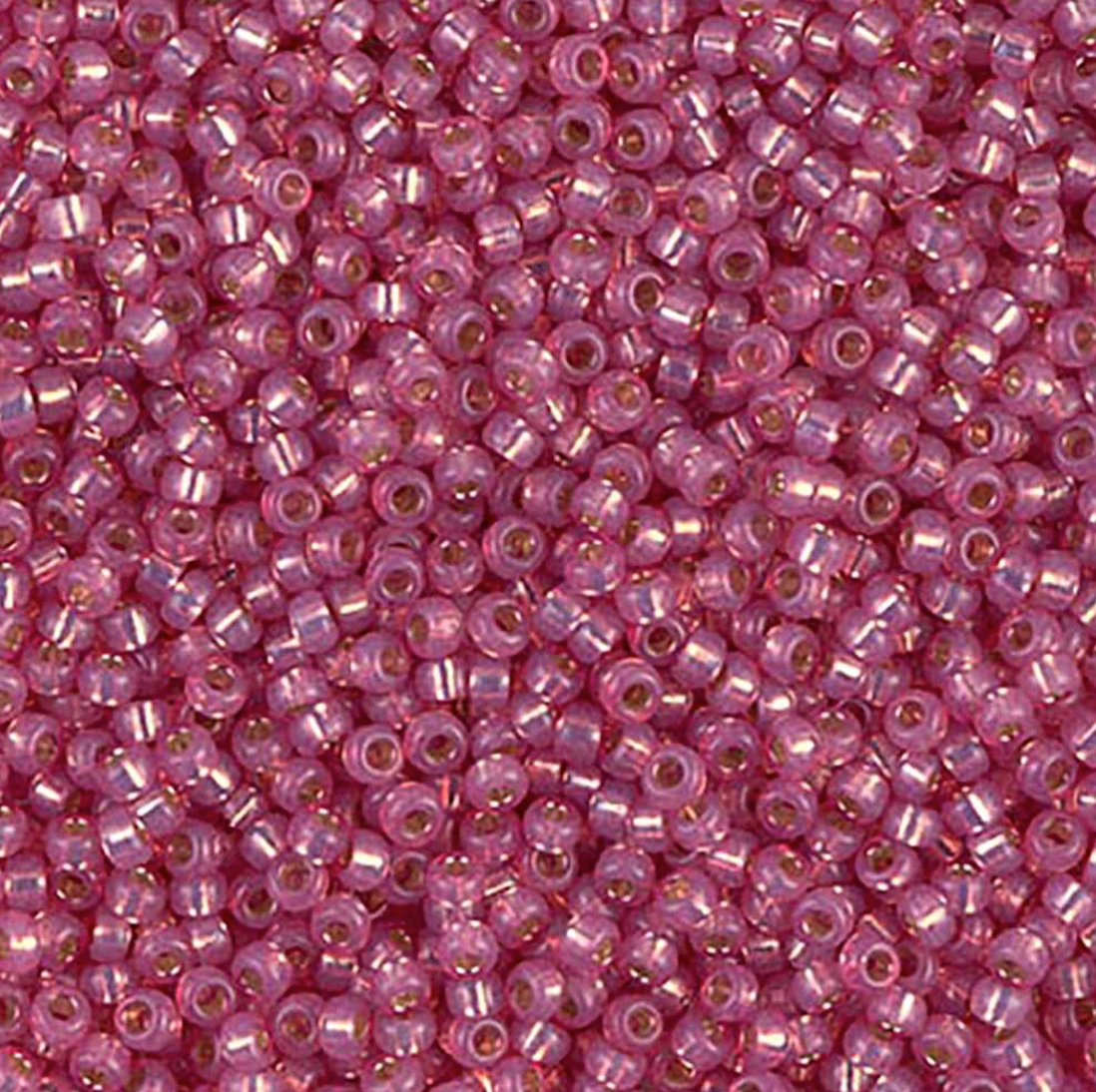 Dark Rose Silver Lined Alabaster 11-0645 Miyuki 11/0 Round Japanese Seed Beads 20 grams