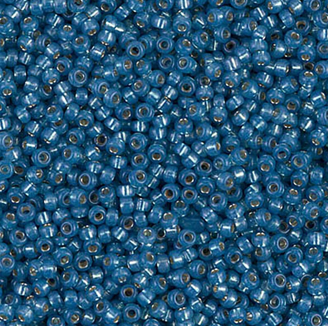 Dark Sky Blue Silver Lined 11-0648 Miyuki 11/0 Round Japanese Seed Beads 20 grams