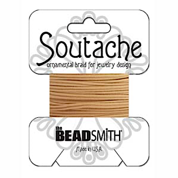 Deep Beige 3mm Rayon Soutache Cord 3 yards