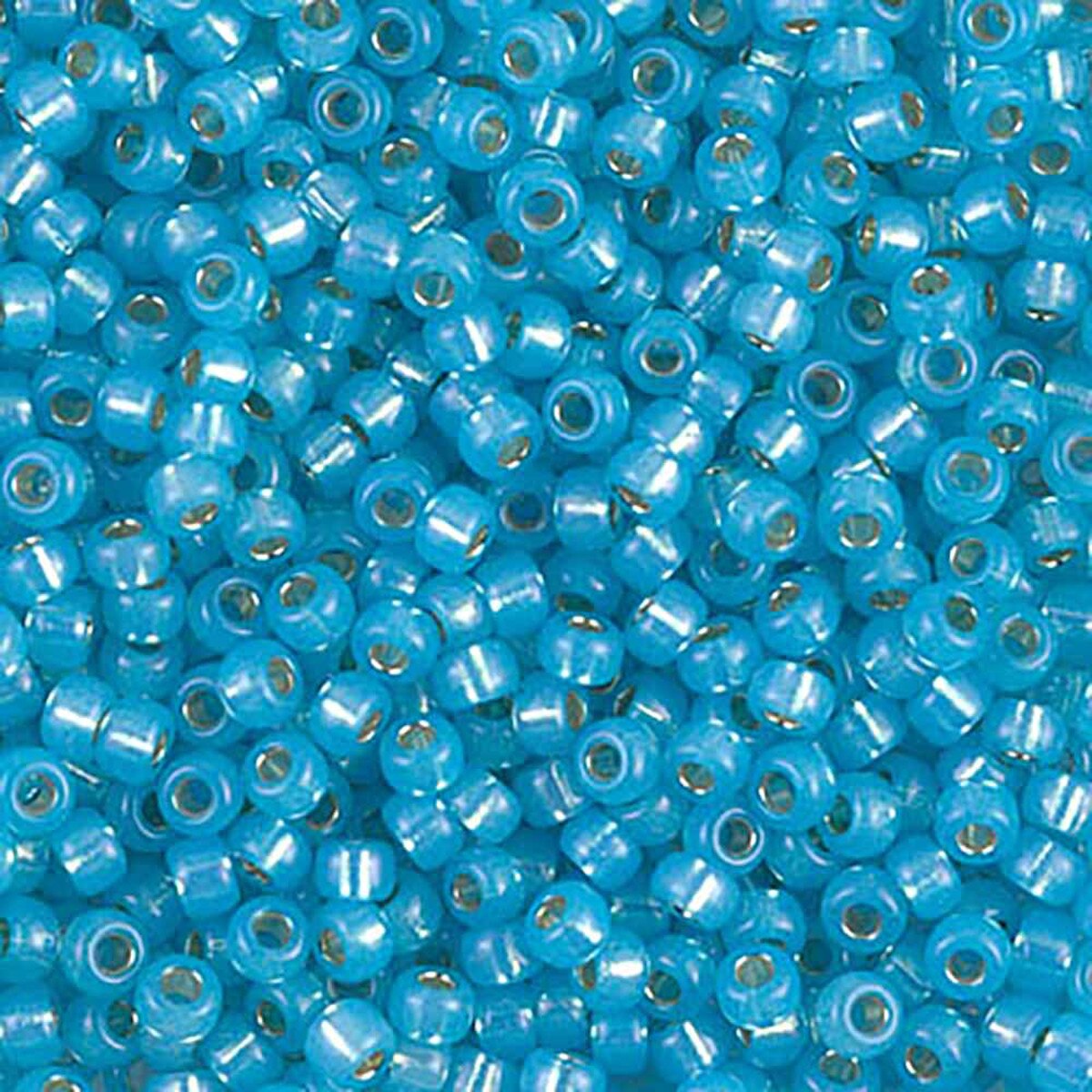 Dyed Aqua Silver Lined Alabaster 8-0647 Miyuki 8/0 Round Japanese Seed Beads 20 grams
