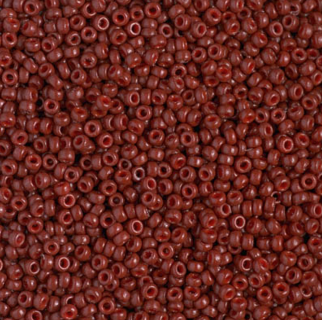 Dyed Opaque Dark Brick Duracoat 11-4470 Miyuki 11/0 Round Japanese Seed Beads 20 grams