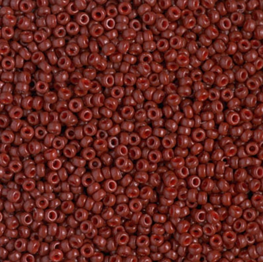 Dyed Opaque Dark Brick Duracoat 11-4470 Miyuki 11/0 Round Japanese Seed Beads 20 grams