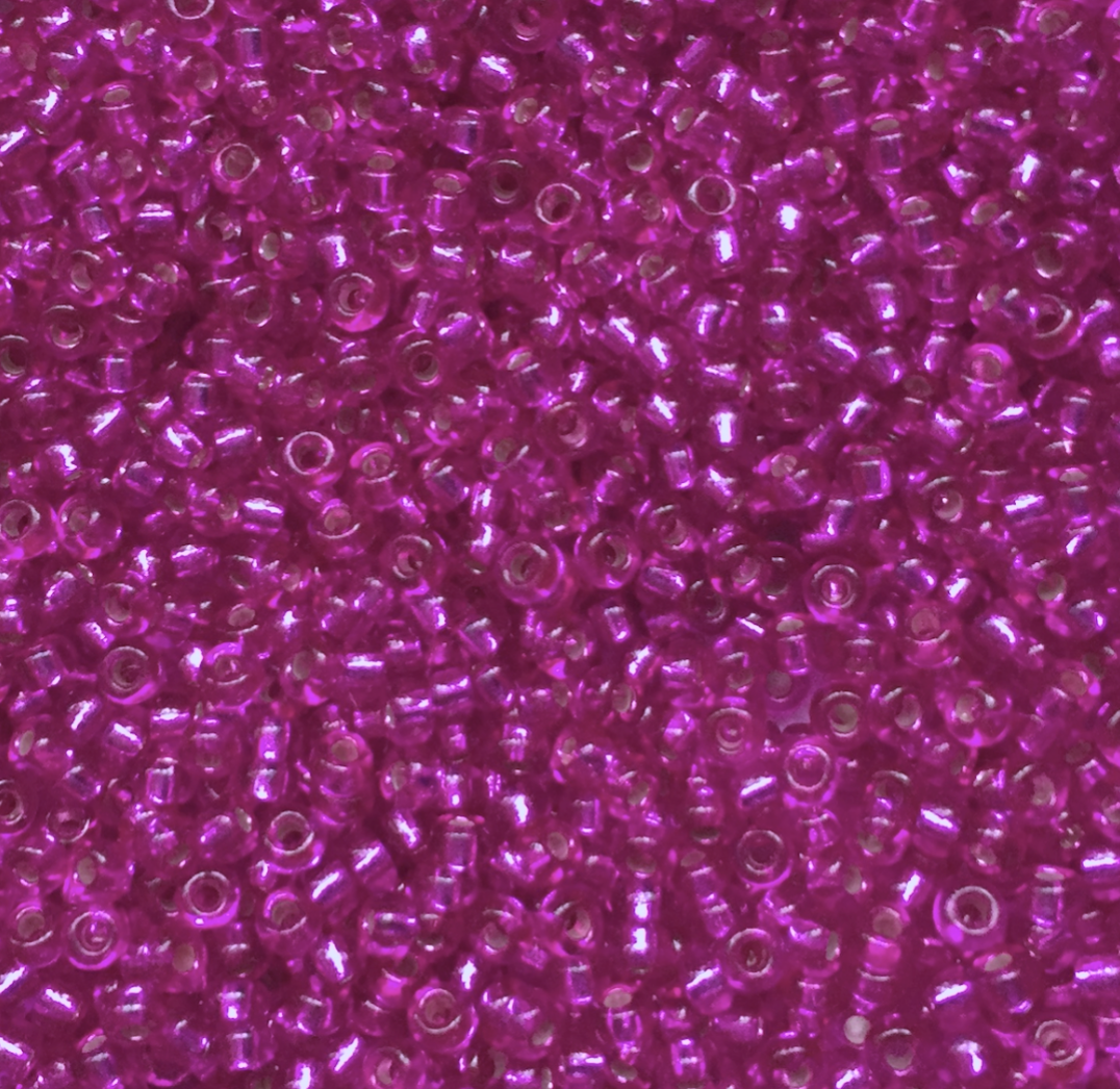Dyed Silver Lined Fuchsia 11-1340 Miyuki 11/0 Round Japanese Seed Beads 20 grams