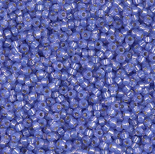 Dyed Violet Silver Lined Alabaster 11-0649 Miyuki 11/0 Round Japanese Seed Beads 20 grams