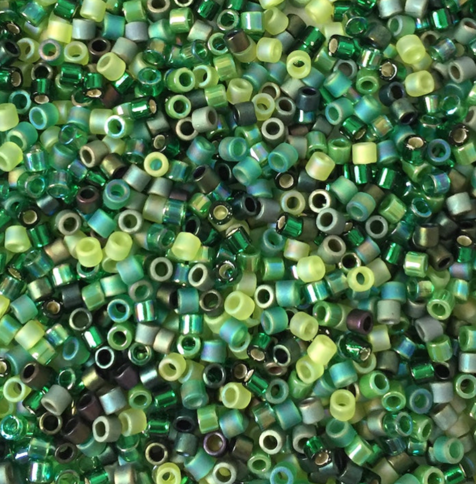 Evergreen Mix DBM-MIX03 Miyuki Delica 10/0 Japanese Cylinder Beads 10 grams