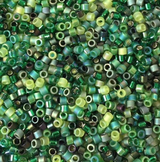 Evergreen Mix DBM-MIX03 Miyuki Delica 10/0 Japanese Cylinder Beads 10 grams