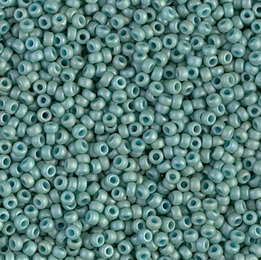 Fancy Frosted Pale Seafoam Green 11-2028 Miyuki 11/0 Round Japanese Seed Beads 20 grams